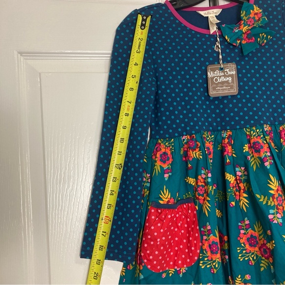 Matilda Jane Moments With You Merry Merry Christmas Dress Girls Floral Size 10 - Picture 10 of 16